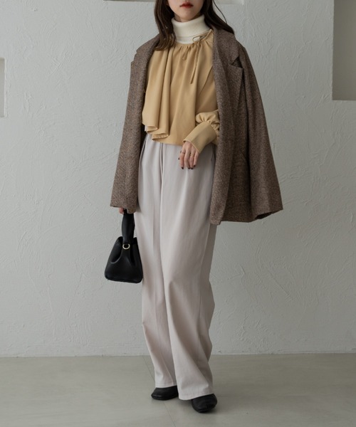 raffime（ラフィミー）の「バルーンスリーブケープフリルブラウス（シャツ/ブラウス・レディース・アイボリー/モカ/マスタード・フリー）」の19枚目の写真