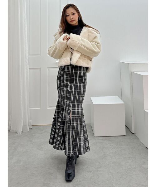 MERCURYDUO（マーキュリーデュオ）の「バックレースアップストレッチマーメイドスカート（スカート・レディース・その他1/インディゴブルー・X-SMALL/MEDIUM/SMALL）」の12枚目の写真