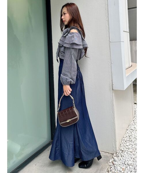 MERCURYDUO（マーキュリーデュオ）の「バックレースアップストレッチマーメイドスカート（スカート・レディース・その他1/インディゴブルー・X-SMALL/MEDIUM/SMALL）」の15枚目の写真