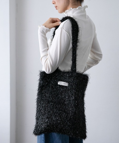 URBAN RESEARCH Sonny Label(アーバンリサーチサニーレーベル)の「ラメシャギートートバッグ(トートバッグ・レディース・グレー/ブルー/ブラック・ONE)」の2枚目の写真