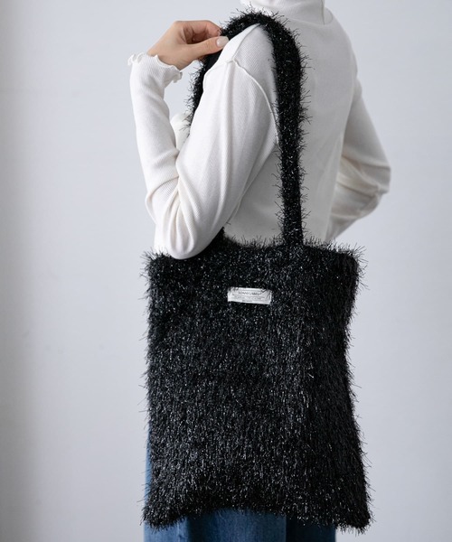 URBAN RESEARCH Sonny Label(アーバンリサーチサニーレーベル)の「ラメシャギートートバッグ(トートバッグ・レディース・グレー/ブルー/ブラック・ONE)」の4枚目の写真