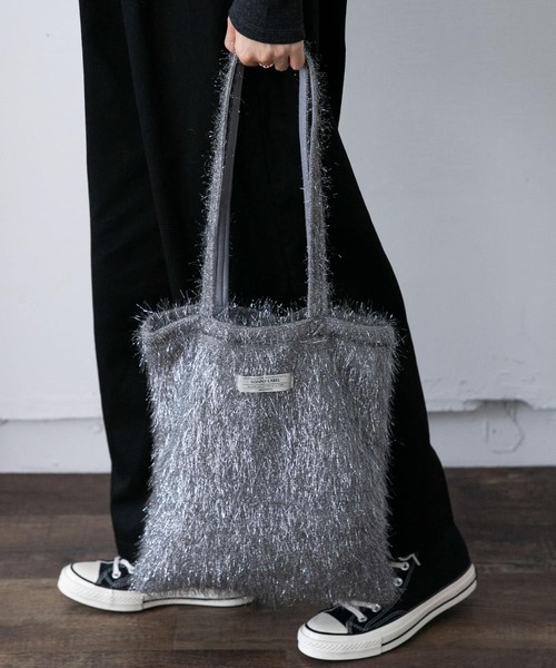 URBAN RESEARCH Sonny Label(アーバンリサーチサニーレーベル)の「ラメシャギートートバッグ(トートバッグ・レディース・グレー/ブルー/ブラック・ONE)」の5枚目の写真