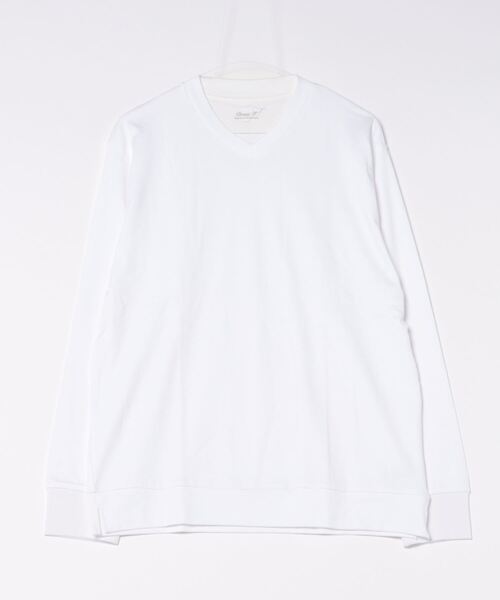 TAKA-Q(タカキュー)の「Tシャツ メンズ 長袖 ストレッチ 綿 コットン 無地 Vネック ドレスT(Tシャツ/カットソー・メンズ・ダークウッド/イエロー/ブラック/ホワイト・LARGE/X-LARGE/S/MEDIUM)」の6枚目の写真