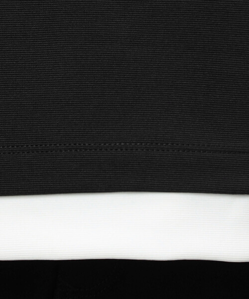 COMME CA ISM（コムサイズム）の「タテ畝ストレッチポンチ フェイクレイヤード クルーネックＴシャツ （長袖）（Tシャツ/カットソー・メンズ・ブラック/ホワイト・MEDIUM/LARGE/X-LARGE）」の16枚目の写真