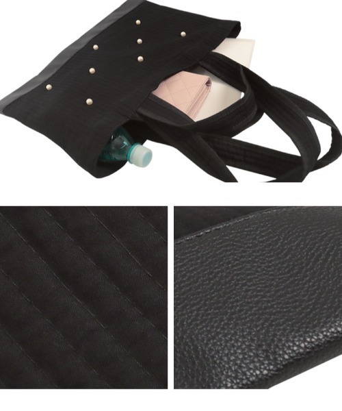 KOBE LETTUCE(コウベレタス)の「フェイクレザードッキングヌビバッグ(トートバッグ・レディース・オフホワイト/ネイビー/ブラック・F)」の10枚目の写真