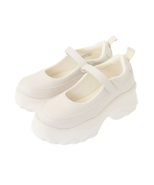 Green　Parks（グリーンパークス）の「・rich　blue　厚底ストラップスニーカー（スニーカー・レディース・アイボリー/ブラック・LL/S/M/L）」の21枚目の写真