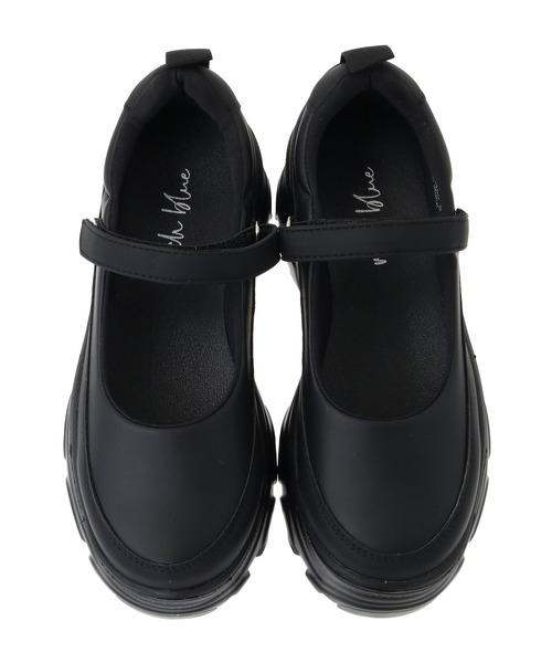 Green　Parks（グリーンパークス）の「・rich　blue　厚底ストラップスニーカー（スニーカー・レディース・アイボリー/ブラック・LL/S/M/L）」の11枚目の写真