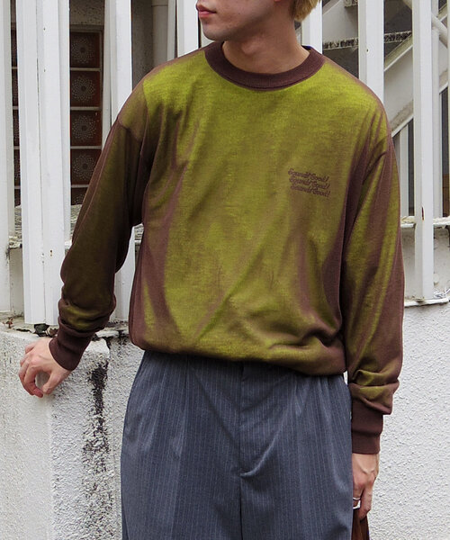 WHIMSIC(ウィムジック)の「【UNISEX】シアーニットプルオーバー(ニット/セーター・レディース・グレー/ブラウン/ネイビー・FREE)」の2枚目の写真