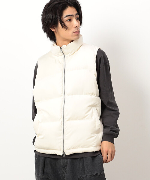 Purple&Yellow（パープルアンドイエロー）の「ポリエステルタフタ中綿ベスト（ベスト・メンズ・アイボリー/ブラック・SMALL/MEDIUM/LARGE）」の5枚目の写真