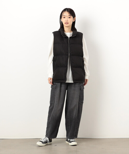 Purple&Yellow（パープルアンドイエロー）の「ポリエステルタフタ中綿ベスト（ベスト・メンズ・アイボリー/ブラック・SMALL/MEDIUM/LARGE）」の13枚目の写真