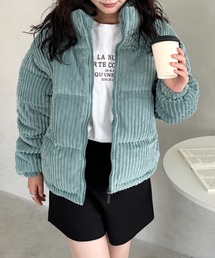 CLEA（クレア）の「コーデュロイハイネックダウンジャケット（ダウンジャケット/コート）」