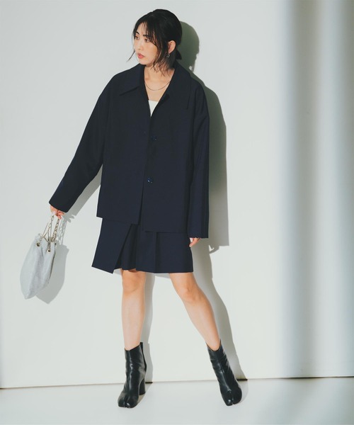 UR'S(ユアーズ)の「ラップデザインハーフパンツ(その他パンツ・レディース・ネイビー/チャコール/キャメル・S/L/M)」の8枚目の写真