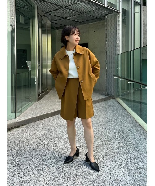 UR'S(ユアーズ)の「ラップデザインハーフパンツ(その他パンツ・レディース・ネイビー/チャコール/キャメル・S/L/M)」の5枚目の写真