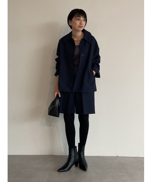 UR'S(ユアーズ)の「ラップデザインハーフパンツ(その他パンツ・レディース・ネイビー/チャコール/キャメル・S/L/M)」の7枚目の写真