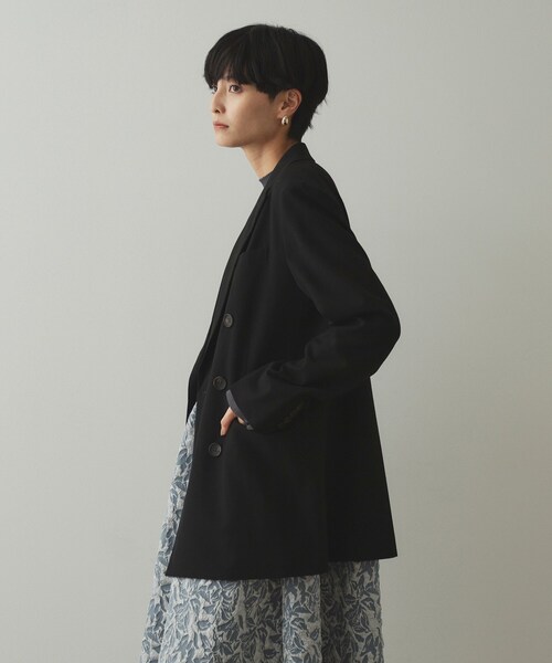 OPAQUE.CLIP（オペークドットクリップ）の「ダブルテーラードジャケット【洗える】（テーラードジャケット・レディース・ブラック/グレー系2・40/38/42/36）」の21枚目の写真