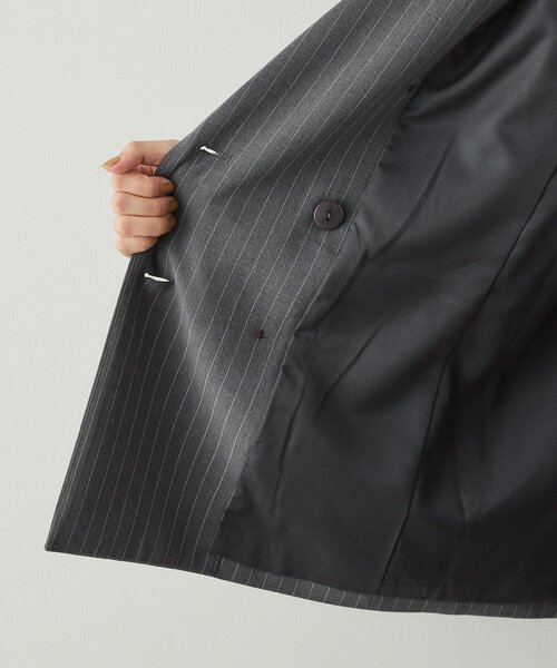 OPAQUE.CLIP（オペークドットクリップ）の「ダブルテーラードジャケット【洗える】（テーラードジャケット・レディース・ブラック/グレー系2・40/38/42/36）」の12枚目の写真