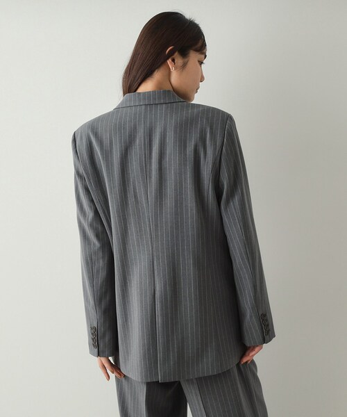 OPAQUE.CLIP（オペークドットクリップ）の「ダブルテーラードジャケット【洗える】（テーラードジャケット・レディース・ブラック/グレー系2・40/38/42/36）」の9枚目の写真