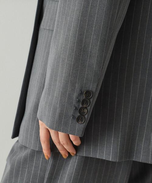 OPAQUE.CLIP（オペークドットクリップ）の「ダブルテーラードジャケット【洗える】（テーラードジャケット・レディース・ブラック/グレー系2・40/38/42/36）」の3枚目の写真
