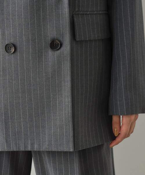 OPAQUE.CLIP（オペークドットクリップ）の「ダブルテーラードジャケット【洗える】（テーラードジャケット・レディース・ブラック/グレー系2・40/38/42/36）」の4枚目の写真