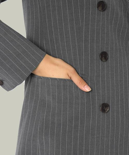 OPAQUE.CLIP（オペークドットクリップ）の「ダブルテーラードジャケット【洗える】（テーラードジャケット・レディース・ブラック/グレー系2・40/38/42/36）」の5枚目の写真