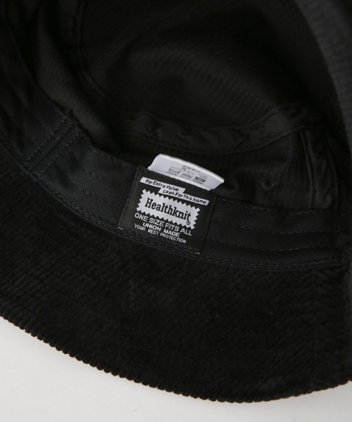 Healthknit（ヘルスニット）の「Healthknit/別注コーデュロイバケットハット（ハット・レディース・ブラック/アイボリー・FREE）」の3枚目の写真