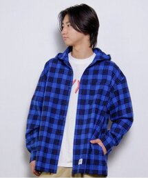 BURTON フード付きチェックシャツ L 青チェック 1411-51M0141146.jpg?v=1735281612