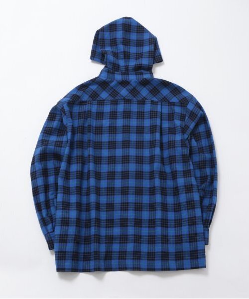 GLAZOS（グラソス）の「【大人向けサイズあり】フード付きチェックシャツ（シャツ/ブラウス・キッズ・グリーン/ブルー・LL/L/M/S）」の11枚目の写真