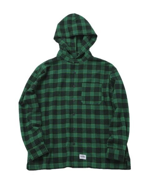 GLAZOS（グラソス）の「【大人向けサイズあり】フード付きチェックシャツ（シャツ/ブラウス・キッズ・グリーン/ブルー・LL/L/M/S）」の13枚目の写真
