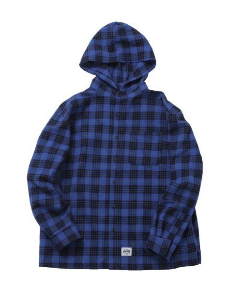 GLAZOS（グラソス）の「【大人向けサイズあり】フード付きチェックシャツ（シャツ/ブラウス・キッズ・グリーン/ブルー・LL/L/M/S）」の14枚目の写真