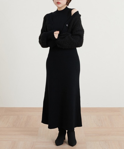 favclo.（ファブクロ）の「Ensemble Knit Dress / アンサンブルニットドレス（ワンピース・レディース・ブラック/ピンク系その他・SMALL/MEDIUM）」の3枚目の写真