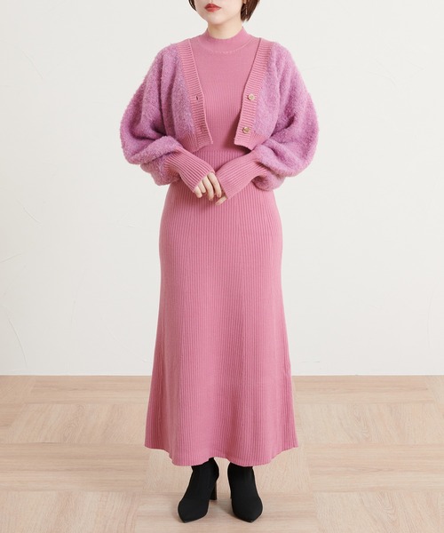 favclo.（ファブクロ）の「Ensemble Knit Dress / アンサンブルニットドレス（ワンピース・レディース・ブラック/ピンク系その他・SMALL/MEDIUM）」の12枚目の写真