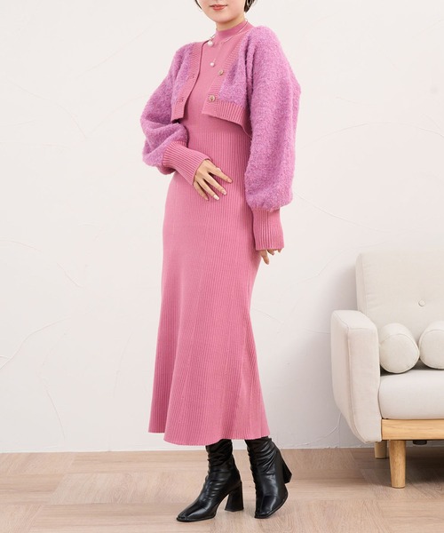 favclo.（ファブクロ）の「Ensemble Knit Dress / アンサンブルニットドレス（ワンピース・レディース・ブラック/ピンク系その他・SMALL/MEDIUM）」の17枚目の写真