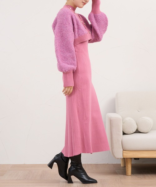 favclo.（ファブクロ）の「Ensemble Knit Dress / アンサンブルニットドレス（ワンピース・レディース・ブラック/ピンク系その他・SMALL/MEDIUM）」の19枚目の写真
