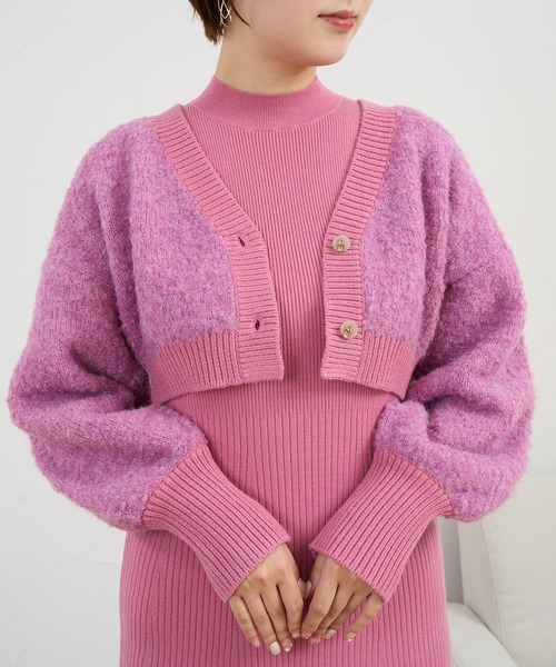 favclo.（ファブクロ）の「Ensemble Knit Dress / アンサンブルニットドレス（ワンピース・レディース・ブラック/ピンク系その他・SMALL/MEDIUM）」の20枚目の写真
