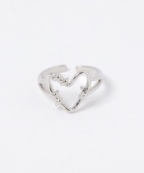 FOREVER 21(フォーエバー トゥエンティーワン)の「ハートリング(リング・レディース・シルバー・FREE)」の1枚目の写真