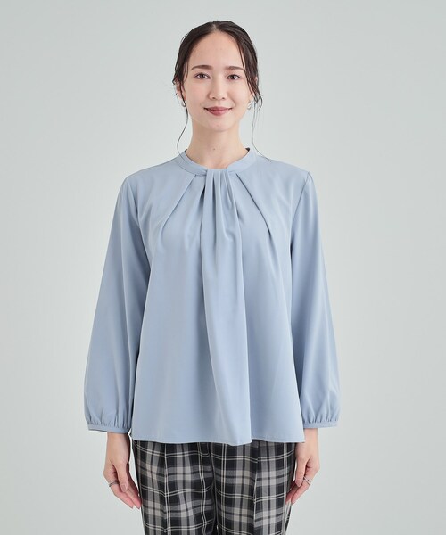 DRESKIP（ドレスキップ）の「◆【洗える/通勤/セレモニー】 ボウタイ風ブラウス（シャツ/ブラウス・レディース・オフホワイト/ベージュ/ブラック/ライトブルー・03/04/02）」の21枚目の写真