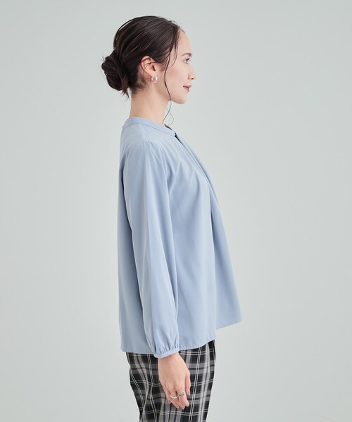 DRESKIP（ドレスキップ）の「◆【洗える/通勤/セレモニー】 ボウタイ風ブラウス（シャツ/ブラウス・レディース・オフホワイト/ベージュ/ブラック/ライトブルー・03/04/02）」の22枚目の写真