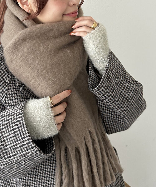 DISCOAT（ディスコート）の「ラメシャギーグローブ（アームカバー・レディース・アイボリー/ブラック・FREE）」の20枚目の写真