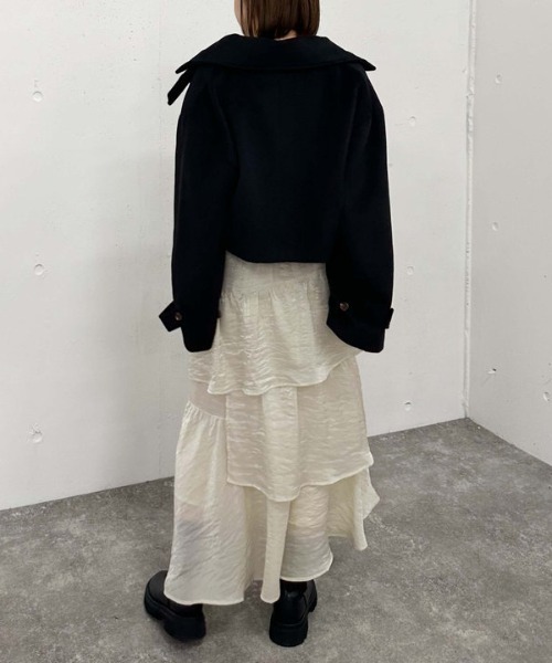 archives（アルシーヴ）の「ジップスタンドショートコート（その他アウター・レディース・アイボリー/グレー/ブラック・MEDIUM）」の20枚目の写真