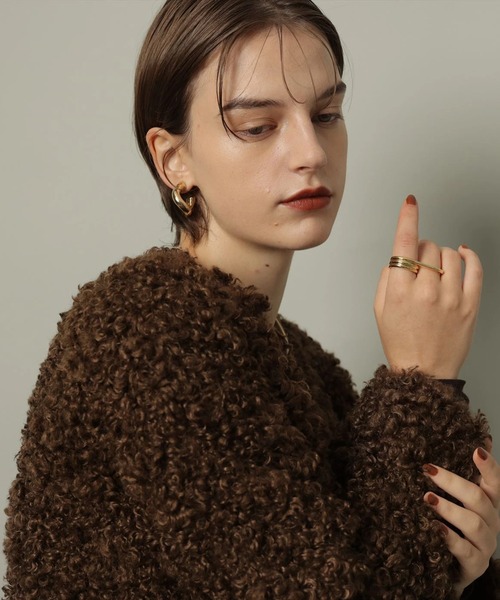 CADUNE♪♪ カデュネ　ボアコート　36 美品 中古・古着通販】CADUNE (カデュネ) ファーコート アイボリー サイズ