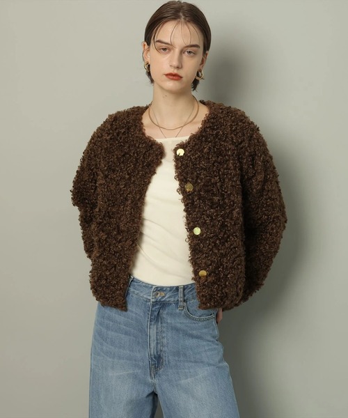 CADUNE♪♪ カデュネ　ボアコート　36 美品 CADUNE♪♪ カデュネ ボアコート 36 美品 CADUNE♪♪ カデュネ