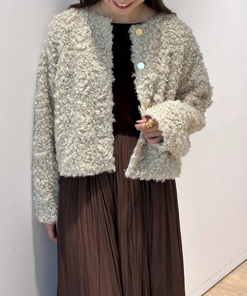 CADUNE♪♪ カデュネ　ボアコート　36 美品 ボアジャン（その他アウター）｜CADUNE（カデュネ）の