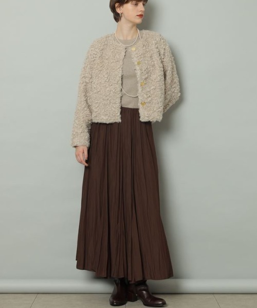 2024AW 美品 CADUNÉ カデュネ ボアジレ ベージュ Sサイズ 2024AW 美品