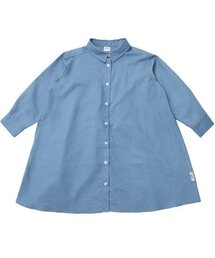 デニムフレアシャツワンピ