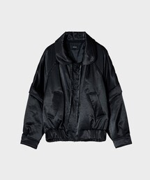 【08sircus/08サーカス】Satin padded detachable bomber/デタッチャブルボンバーjケット