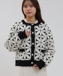 ASTORIA ODIER | フラワージャガードカーディガン(カーディガン/ボレロ)