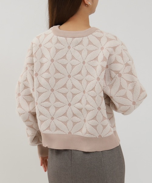 ASTORIA ODIER（アストリアオディール）の「フラワージャガードカーディガン（カーディガン/ボレロ・レディース・ピンク/アイボリー/ブラック・MEDIUM）」の19枚目の写真