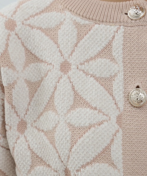 ASTORIA ODIER（アストリアオディール）の「フラワージャガードカーディガン（カーディガン/ボレロ・レディース・ピンク/アイボリー/ブラック・MEDIUM）」の22枚目の写真