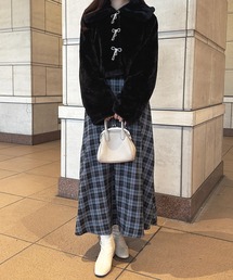 リボンビジュー ファー ショート コート LIZLISA ショート コート