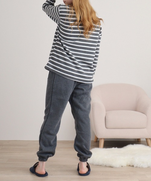 FUNALIVE（ファンアライブ）の「シャギー裏起毛パジャマ スウェット上下セットアップ（ルームウェア/パジャマ・レディース・チャコール/ネイビー/グレー系1/ネイビー系1/杢グレー/チャコールアッシュ・M/L）」の21枚目の写真